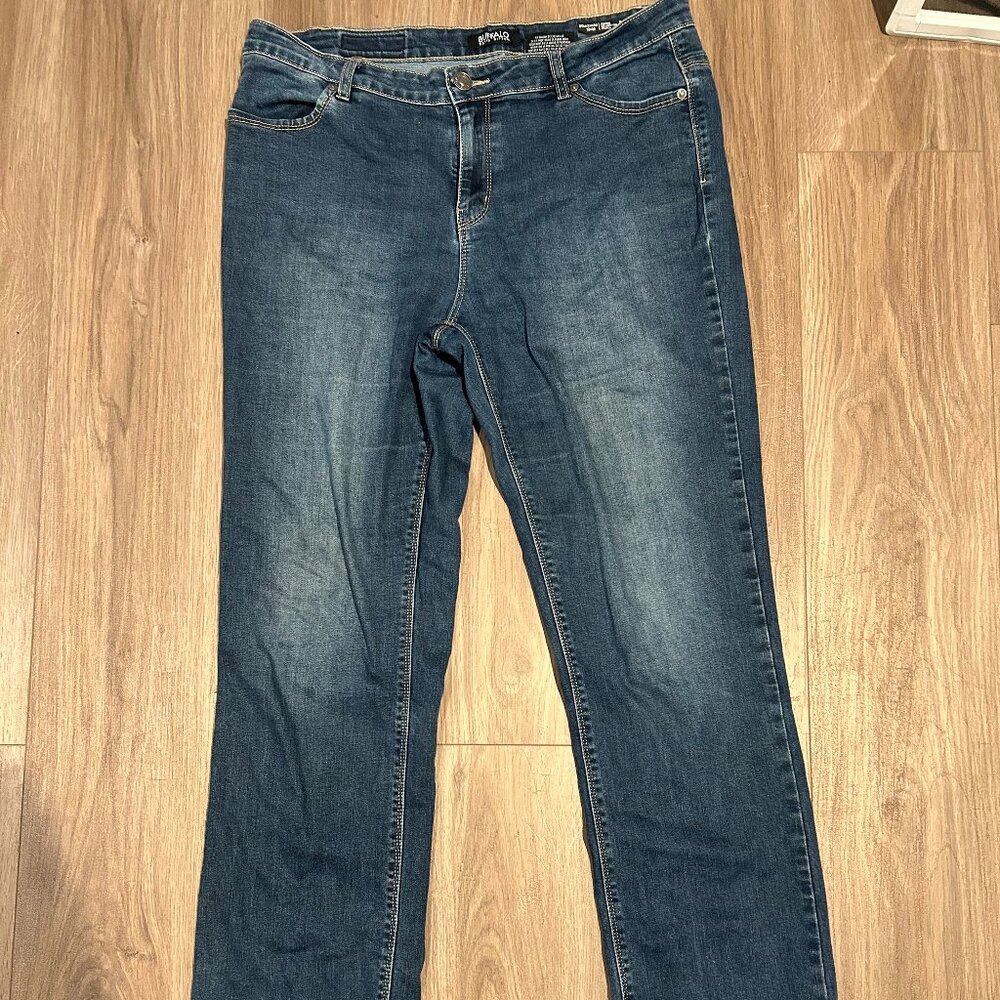 Buffalo David Bitton Mid-Rise Straight-Leg Jeans | Dark Wash